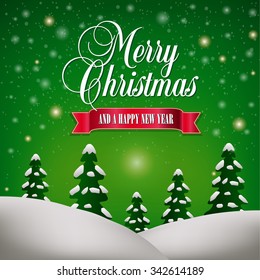 Merry Christmas and a Happy New Year Landscape