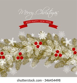 Merry Christmas and Happy New Year Card