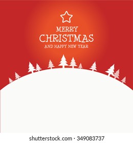 Merry Christmas and Happy New Year Card Design Template