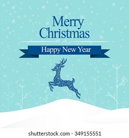 Merry Christmas and happy new year vector