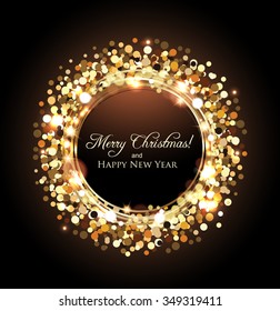 Merry Christmas and Happy New Year greeting card