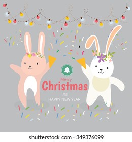 Merry christmas and happy new year. Season Greeting and Happy Holiday.