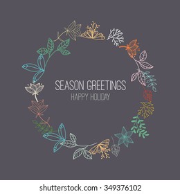 Merry christmas and happy new year. Season Greeting and Happy Holiday.