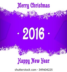 Merry Christmas and Happy New Year 2016 card background