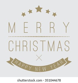 Merry Christmas and Happy New Year wishes Badges Vector Design