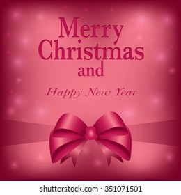 Merry Christmas and Happy New Year greeting card
