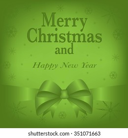 Merry Christmas and Happy New Year greeting card