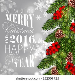 Merry Christmas and Happy New Year Card