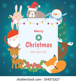 Merry christmas and happy new year. Kids version.
