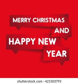 Merry Christmas and Happy New Year vector