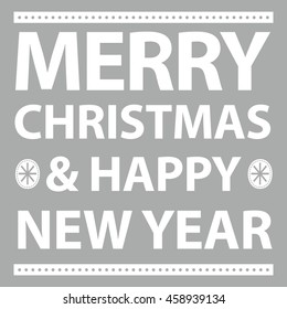 Merry christmas and happy new year with silver background
