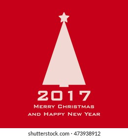 Merry Christmas and Happy New Year 2017 background