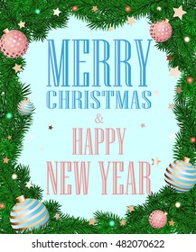 Merry Christmas and Happy New Year Poster