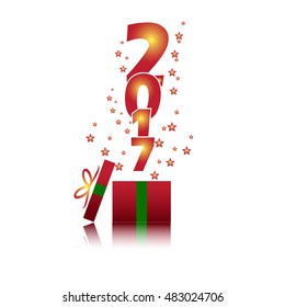 Merry Christmas and Happy New Year 2016 illustration