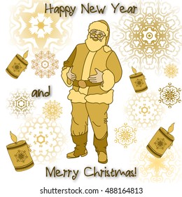 Merry Christmas and Happy New Year  celebrations  card