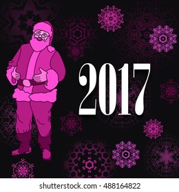 Merry Christmas and Happy New Year  celebrations  card