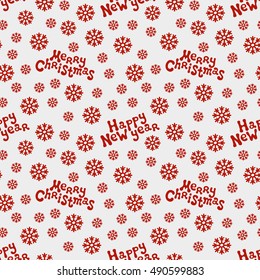 Merry Christmas and Happy New Year 2017. Christmas season hand drawn seamless pattern. Vector illustration. Doodle style. Decorations. Winter holiday backgrounds for design. snowflakes
