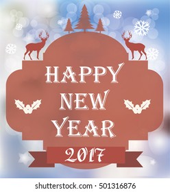 Merry Christmas and Happy new year card, invitation, greeting card. Holiday background and lettering. Vector illustration.
