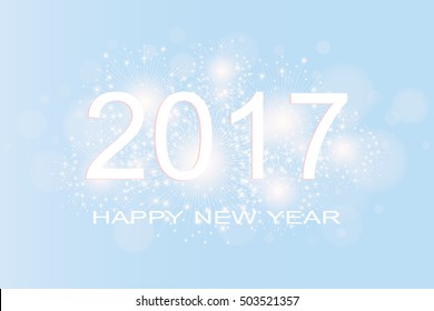 Merry Christmas and Happy New Year 2017. Vector illustration