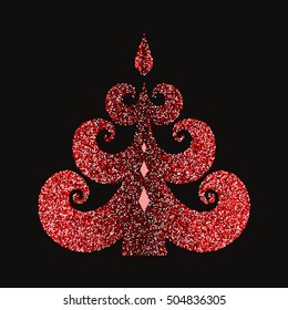 Merry christmas and happy new year fancy gold xmas tree