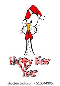 Merry Christmas happy New Year chicken