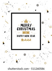 Merry Christmas and Happy New Year Greeting Card