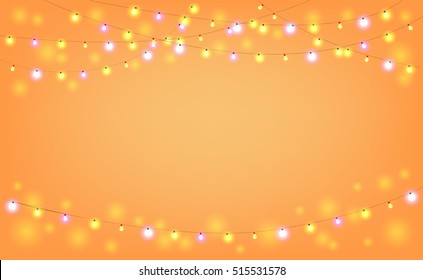 Merry Christmas and Happy New Year vector illustration with Christmas tree  copy space