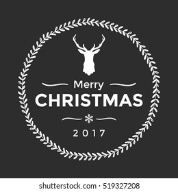 Merry Christmas and Happy New Year typographic. vector logo, typography. Usable as banner, greeting card, gift package