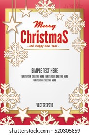 merry christmas and happy new year. vector template