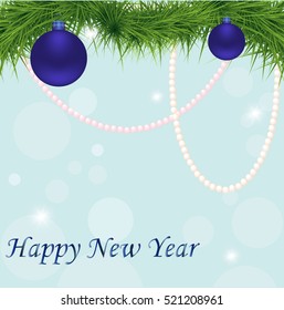 Merry Christmas and Happy new year 2017 Greeting Card, vector illustration.