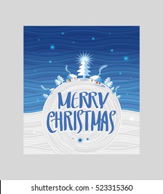 Merry Christmas! Happy new year! Greeting card