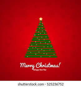 Merry Christmas & Happy New Year, Christmas Greeting Card. Vector illustration