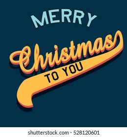 Merry Christmas and Happy New Year greeting card design vector 
