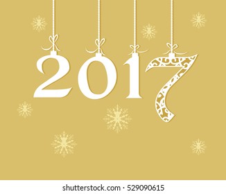 Merry Christmas and Happy New Year Card. intage Background With Typography.