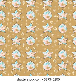 Merry Christmas and Happy New Year. Abstract line geometric and ornamental seamless patterns. Vector design templates. Collection for paper, wrapper, textile.