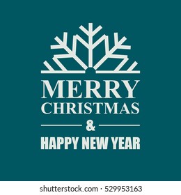 Merry Christmas and Happy New Year. Greeting card