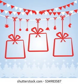 Merry Christmas and Happy New Year postcard.