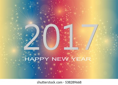 Merry Christmas and Happy New Year 2017. Vector illustration