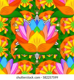 For Merry Christmas, Happy New Year products. Seamless pattern with vector on a background. For wrap, wallpapers, backgrounds and scrapbooks.
