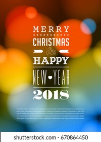 Merry Christmas and Happy New Year 2018 Card