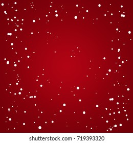 Merry Christmas and Happy New Year red vector background with snowflakes,sparkle, snow  and blank paper card
