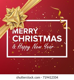 Merry Christmas Happy New Year Text Stock Vector (Royalty Free) 719412334