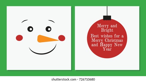 Merry Christmas and Happy New Year corporate greeting card. Vector illustration.