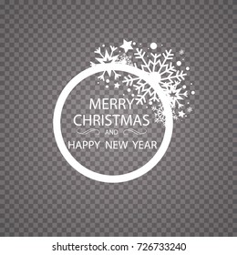 Merry Christmas and a Happy New Year round frame


