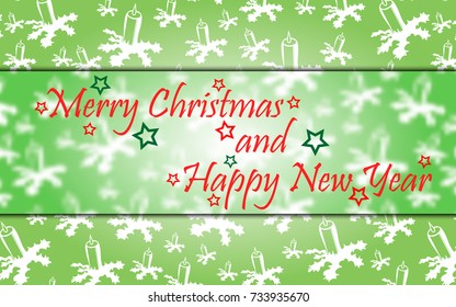 Merry Christmas and Happy New Year. Vector illustration. 