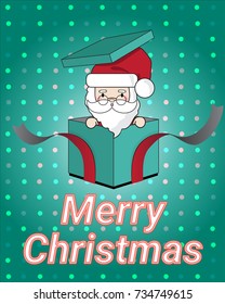 Merry Christmas and Happy New Year with Santa gift