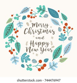 Merry Christmas and Happy New year Concept Vector