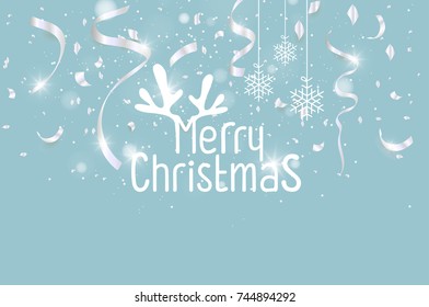 Merry Christmas and Happy new year design background. Vector illustration