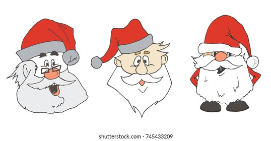Merry Christmas. Happy New Year, 2018 with santa clause and gnome