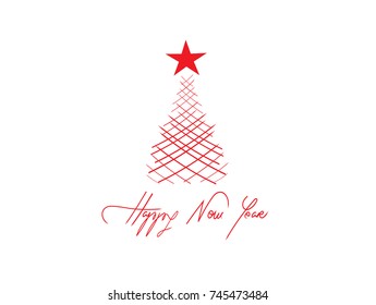 Merry Christmas and Happy New Year background 